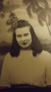 Mom, photographed at a carnival near smalitownville, Tenn: VJ Day, 1945