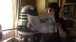 Gerald C Dalek and me reading the first issue of the "Doncopolitan" 